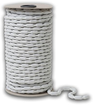 IPEA Filo Piombato per Tende – Super Pesante 200 G/MT - Made in Italy - 3 metri – Corda Piombata per Tende Tendaggi Tessuti Zanzariera – Treccia Piombo – Peso Zavorra – Colore Bianco – 200 G/MT