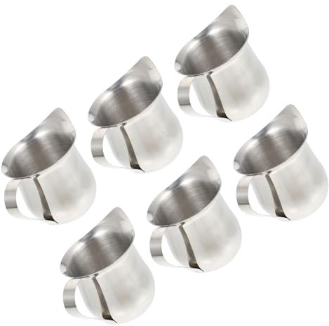 Beatifufu 6pièces Tasses Acier Inoxydable Pour Sauces Et Boissons Avec Bec Verseur Idéales Pour Café Cuisine