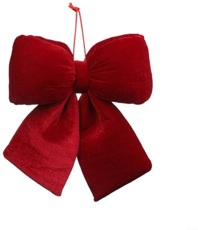 Fiocchi decorativi rossi di Natale, fiocchi decorativi di grandi dimensioni, in velluto rosso, cravatte decorative natalizie, ornamenti per albero di Natale, casa, matrimoni, feste, decorazioni