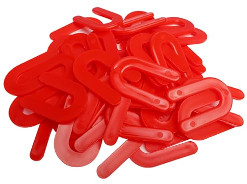 Storystore U-formade plattor nivelleringssystem, verktyg, hästsko-avståndshållare av plast, fogavståndshållare för golvplattor, fogkors, terrassplattor (röd, 3 mm – 400 stycken)