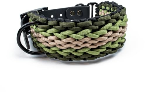 Hundehalsband Tierluxe Natur Handgemacht Paracord (Welt, S Halsumfang 25-30 cm)