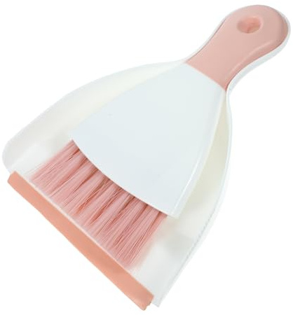 Beaupretty Recogedor Rosa Material PP y y Resistente a Roturas Juego de Mini Escoba para Limpieza de Pequeñas Áreas Adecuado para Teclado y Productos Digitales