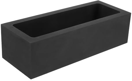 DOITOOL Grafitform för Metallgjutning Hög Renhet Snabb Värmeledning Exakt Gjutningsform för Guld Silver Koppar och Aluminium Svart Gjutform för Smältning och Raffinering