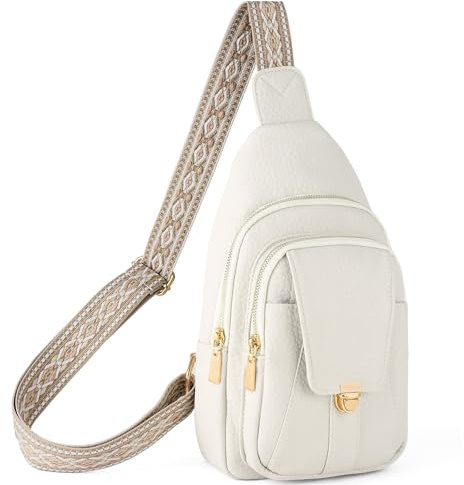 SENDEFN Brusttasche Damen Sling Bag, Crossbody Bag Leder Klein Umhängetasche Damen Handtasche Schultertaschen für Reisen/Einkaufen