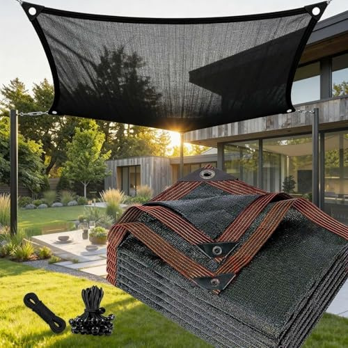 Toldos Exterior Terraza, Malla Sombreadora 90% UV, 1x5m 2.5x8 3x6m 4x10 5x9m 6x10m 8x8m Red de Sombreo Protección Solar para Pergola Jardín Patio Balcón Invernadero Granero(11X15m)