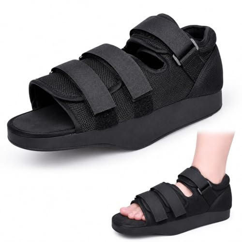 Scarpa Post-Operatoria per Avampiede Stivale Ortopedico Chiuso per Alluce Valgo Dita a Martello Fratture e Ulcere Diabetiche Tutore per Riabilitazione Piede(L)