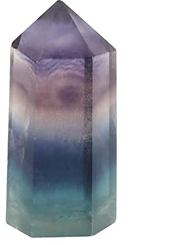 Naturlig fluorit Kvartskristall Hexagonal Wand Eliminera negativ energi för heminredning (35 mm-40 mm)