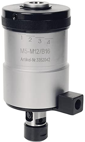 Optimum Gewindeschneidapparat M5 – M12/B16 (eingebauter Schnellrücklauf, Rutschkupplung 4-stufig verstellbar, inkl. 2 Spannzangen, Gabelschlüssel, Inbusschlüssel) 3352042