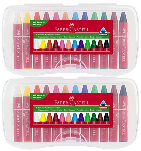 Faber-Castell 12 Jumbo Wachsmalkreiden (2er Pack)