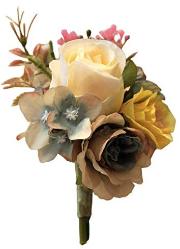 Fouriding Bräutigam Anstecknadel Boutonniere Boutonnièr Braut Blumen Corsage Brosche Hochzeitsanstecker der Männer für herren Hochzeit Anzug Bankett Partei Dekoration