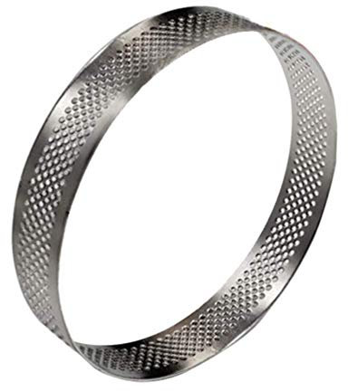 U/D 15CM Muffin Tart Rings Stainless Steel Porous Tart Ring Heat-Resistant Perforated Cake Mousse Ring Circular Cookies Pastry Tool