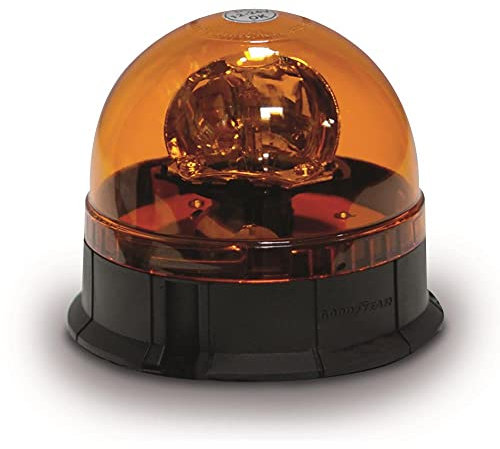 Goodyear - Rotativo Tractor H1 Homologado CE. Luces Estroboscópicas Faro Intermitente Advertencia. Luz Ámbar Fijación Metálica Plantilla Instalación con Arandelas Tuercas Tornillos Incluidos GY102WL