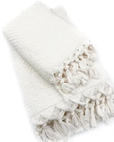 100% Cotton Organic Turkish Luxury Towel for Bathroom | Hand and Bath | Eco-Friendly | Luxuriously Soft Touch | Higly Absorbent, Quick Dry and Odor Resistant | Machine Washable (White, Bath Towel)