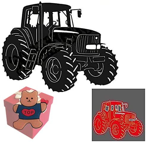 Gowxs Traktor-Stanzformen für Kartenherstellung, Traktor-Stanzschablonen für Bastelarbeiten, Scrapbooking, Fotoalbum, dekorative Prägepapier-Stanzformen für Kartengestaltung, vorgestanzt