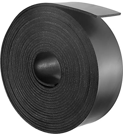 Bandes en Caoutchouc Néoprène, Feuille et Plaque 25 mm x 1.5 mm x 3 m, Rouleau Solide pour Antidérapant, Anti-Vibration, Isolation