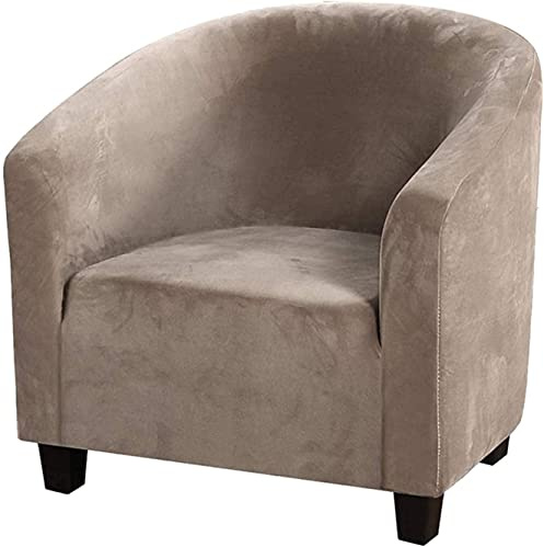 Konsilsa Velvet Sesselbezug Stretch, Stretch Cushion Deckung Abnehmbarer Stretchwannestuhlabdeckungen Tullsta Sessel Möbelschutz für Wohnzimmer (Color : Taupe)