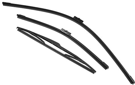 QUARKZMAN 3pcs Voiture Devant Arrière Pare-Brise Essuie-Glace Lames Ensemble pour Ford Focus MK2