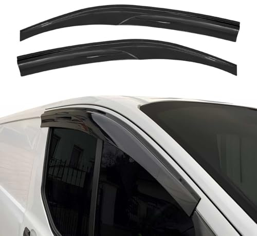 OMAC Windabweiser kompatibel mit Ford Transit Tourneo Custom 2013-2022 Acryl Dunkel 2X