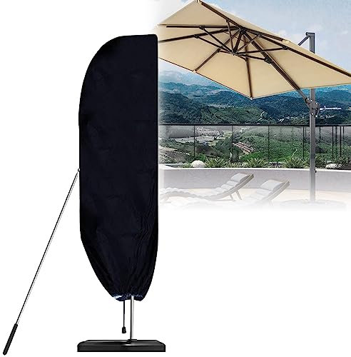 Funda Sombrilla Jardin Impermeable, Resistente Al Viento, Antirrayos ,tela Oxford 210D, Funda Protectora Para Parasol Sombrilla Excéntrico Grande Funda Parasol De Patio Con Cremallera ( Tamaño : 265x4