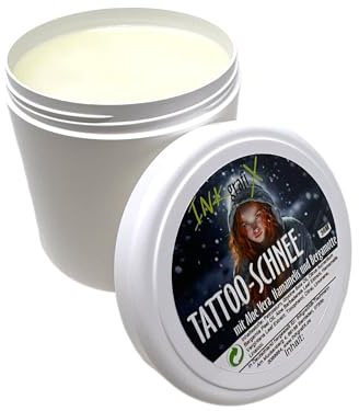 INKgrafiX® TATTOO SCHNEE 500ml - NEU! Bergamotte, Hamamelis und Aloe Vera Schmiere- aus Deutschland mit natürlichen Inhaltsstoffen- PROFI - STUDIO