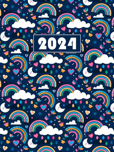 Tagesplaner Din A4 XXL 2024: Buchkalender 1 Tag 1 Seite, 12 Monate, Terminplaner mit Uhrzeit, Zusätzlich zu Feiertagen, To do, wichtigen Notizen