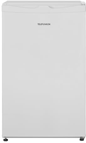 TELEFUNKEN Kühlschrank mit Gefrierfach (nur für Eiswürfel) | Freistehend | 89 Liter Nutzinhalt | Kühlschrank klein mit Gemüsefach | LED-Beleuchtung | Türanschlag wechselbar | CF-33-101-W2 weiß