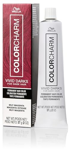 COLORCHARM VIVID DARKS | Permanent Cream Color | Vibrant Color for Dark Hair | Nourishing Vegan Formula | No Bleach Needed | Muy Magenta | 2 Fl Oz
