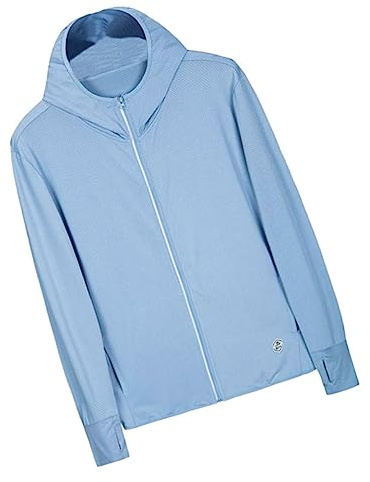 KOMBIUDA Abbigliamento Protettivo Solare a Manica Lunga Camicie di Protezione Solare per Uomo Giacche Sportive Donna Cappotti Donna 89% Fibra di Poliestere Sciolto Leggero e Sottile