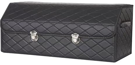 NBKLSBF Faltbar Kofferraum Organizer für Mercedes Benz C-Class AMG C43 /C63/C63S, PU Leder Wasserdicht Langlebig Kofferraumtasche, Auto Accessoires,D75x30x30