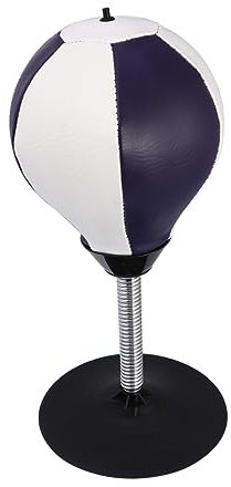 HANABASS Desktop Boxsack Mit Großer Saugnapf Und Punching Ball Für Stressabbau Fitness Und Koordinationstraining Blau Und Weiß Für Büro Und Zuhause
