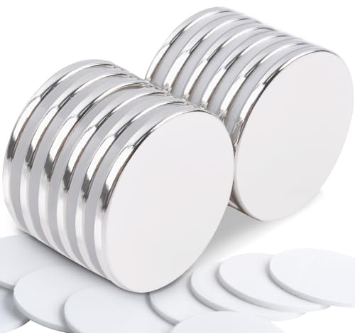 12Pezzi Calamite Potenti Magneti Neodimio 25x2mm Calamite Piccole Rotonde Super Calamita Adesiva Frigorifero Artigianato Lavagna Ufficio Scientifico Magnete Industriale Confezione