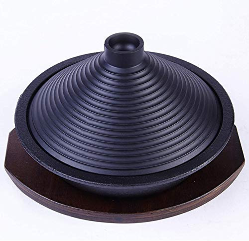 Cazuelas con Tapa Tajín Grande para cocinar, 28 cm, Base de Hierro Fundido esmaltado y Tapa cónica