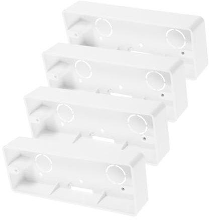 AUTSUPPL Socket Extension Box 4pcs Junction Box Pvc Construction Tidy Wall Mounting Versatile for Switches Socket Configurations