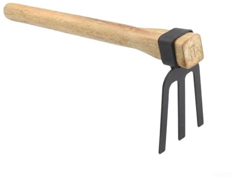 Zappe agricole costruite in legno e metallo per diserbo efficiente nei giardini (C)