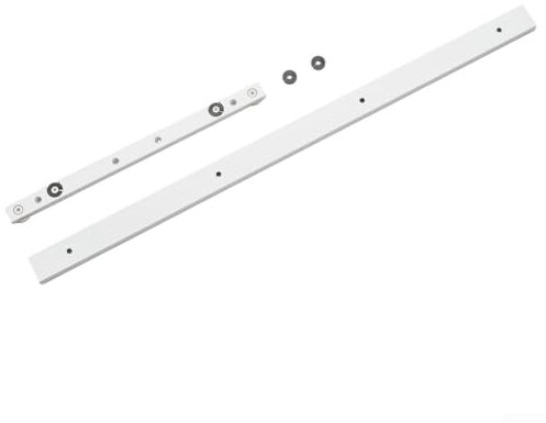 1 set di binari e barra di scorrimento per sega da banco e lavorazione del legno, progettata per una maggiore durata (binario a T da 600 mm + barra per mitra da 300 mm)