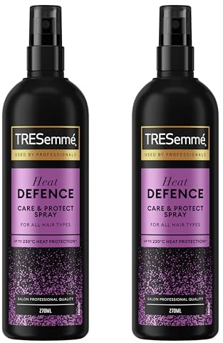 TRESemmé Care & Protect Spray Thermoprotecteur, Pour Tous Types de Cheveux, Protection contre la Chaleur Jusqu'à 230°C, Anti-Frisottis et Anti-Casse, Cheveux Renforcés et Brillants, 2x 270ml