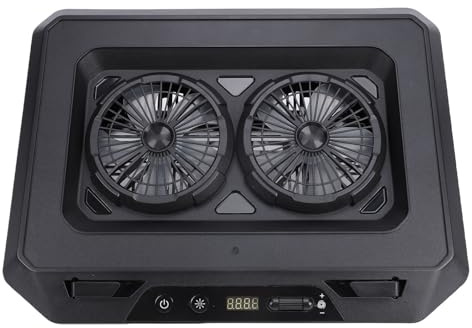 Asixxsix Almohadilla refrigeradora RGB para portátiles, refrigerador para portátiles Gaming con 2 Ventiladores, 6 Alturas Ajustables, 2 Puertos USB, para portátiles