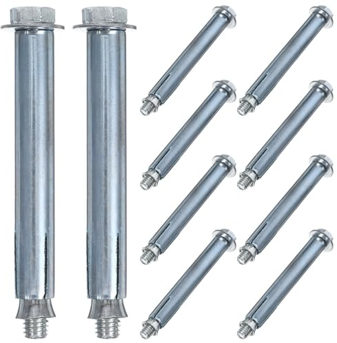 OUNONA 10 piezas Pernos de Expansión Badenes y Garaje Tornillos Resistentes y Firmes para Anclaje Superficies de Concreto y Asfalto Uso Estacionamientos y Áreas Residenciales