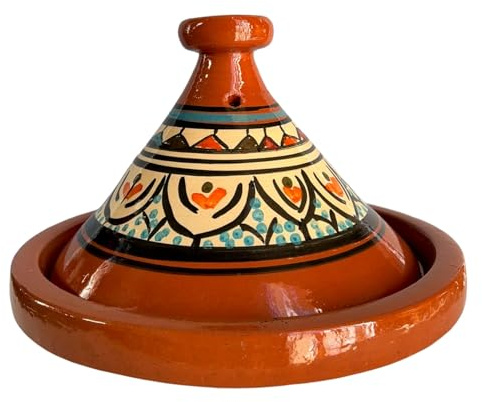 Tajine XL 35 cm in Terracotta Dipinta a Mano – Pentola Tradizionale Marocchina/Tunisina + Ebook Gratuito 2611251312