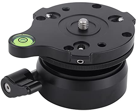 Monopiede Fotografico Cavalletto in Alluminio Nero, Regolabile con Livella - Stabilità e Precisione per Macchina Fotografica DSLR