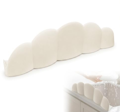 Ultra Silikon Skydd mot stänk, Vattenhållare för diskbräda, Stänkskydd Kök, Sugkupp Kök, för Köksdisk, Badrum, Kök (Beige)