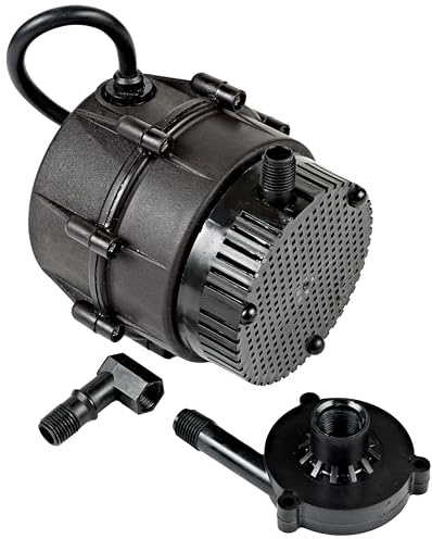 Little Giant NO KORODE 115-Volt, 1/150 HP, 210 GPH NK-1 Mild Acid, Alkalis and Hard Water Submersible Centrifugal Pump, Black, 526003