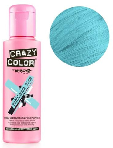Crazy Color Bubblegum Blue no 63, 100ml - crema colorante blu chiaro