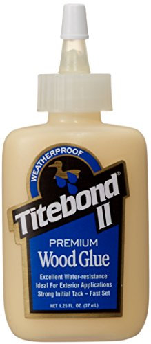 Titebond II Premium - Pegamento para madera resistente al agua para uso profesional, tamaño: 37 ml, 1 unidad, 500-1