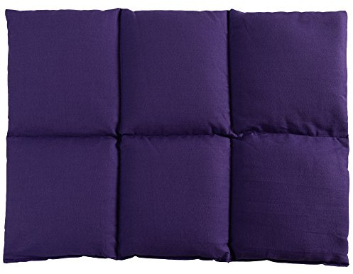 Körnerkissen groß 40x30cm 6-Kammer - lila - Körner Wärmekissen für Mikrowelle und Backofen - Kissen 30x40 - lila - Weizen