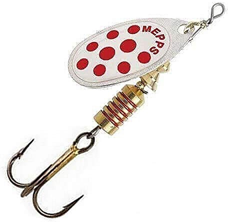 Mepp”s - Anzuelo especial de cucharilla para pesca de trucha, varios colores, ARGENT POINTS ROUGES X1, 3