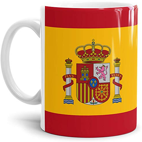Flaggen-Tasse/Souvenir/Urlaub/Länder-Fahne/Kaffetasse/Mug/Cup - (Spanien, Normal)