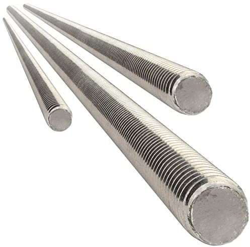 Gewindestange M5 1 Meter aus Edelstahl A2 V2A (2 Stück) Gewindebolzen 1000mm Gewindestangen Gewindestab DIN 975 / DIN 976 Regelgewinde OPIOL QUALITY®