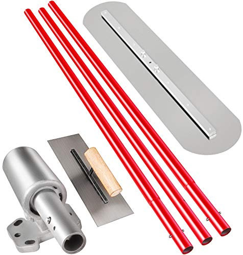 VEVOR Bull Float Concrete Float 900x200 mm, Komplette Betonwerkzeug Kelle Satz Grifflänge 3 x1.8 m, Glättekelle Stahl Boden Einstellbar Bauhilfe