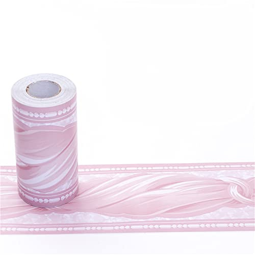 Guest Ruyunlai 10.6cm X 1000cm Tapete PVC Bordüre Selbstklebend Wandbordüre Klebefolie Küche Fensterbank Folie Tapeten Badezimmer Dekoration Bordüren rosa Seil